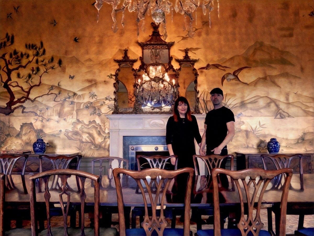 Pitlour dining room with Mr & Mrs Bell